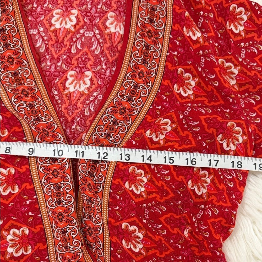 Zesica Chic Red Floral Maxi Dress Size Medium - Picture 7 of 10